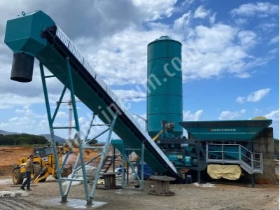 45 M3 Mini Mobile Concrete Batching Plant Mobile and Compact Type