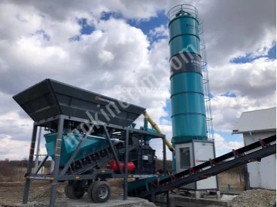 45 M3 Mini Mobile Concrete Batching Plant Mobile and Compact Type