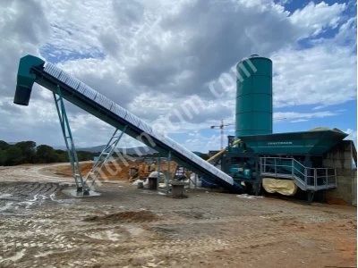 45 M3 Mini Mobile Concrete Batching Plant Mobile and Compact Type