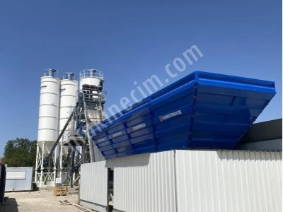 100 M3 Kapasiteli Kompakt Beton Santrali 2 Yıl Garantili