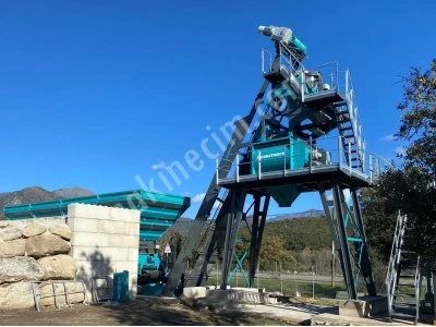100 M3 Kapasiteli Kompakt Beton Santrali 2 Yıl Garantili