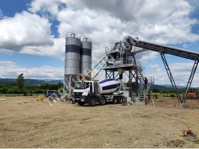 160 M3 Sabit Beton Santrali Güçlü ve Dayanıklı