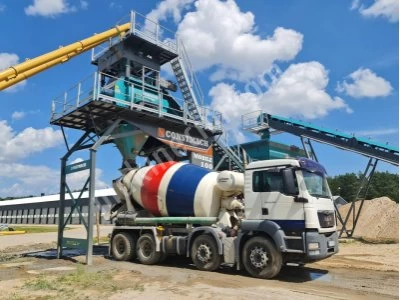 100 M3 Seyyar Beton Santrali Modern Tasarım