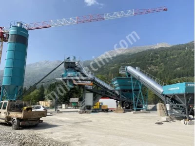 100 M3 Seyyar Beton Santrali Modern Tasarım