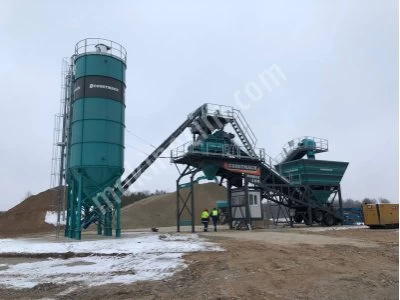 100 M3 Seyyar Beton Santrali Modern Tasarım