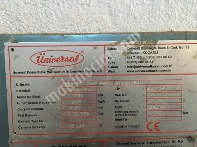 Kbj-2000 Univeral Marka Buhar Jeneratörü