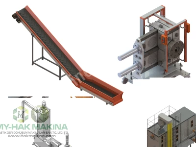 Pet Şişe Geri Dönüşüm Hattı 1500-2500-Kg Kapasiteli