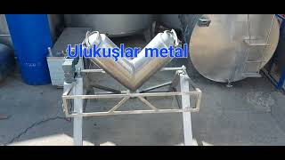 Laboratuvar Toz Karıştırıcı Mikser V Tipi Makina İmalatı Kimyasal Mikser