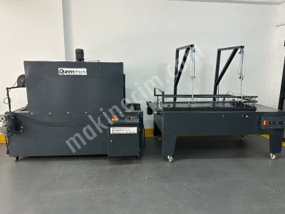 Yeni Gibi Yarı Otomatik Shrink Makinası Isı Tüneli + Poşet Yapıştırma