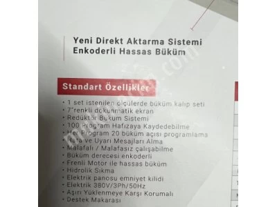 Yeni - 32Lik Mafsallı Boru Bükme Nc Ekran Hemen Teslim