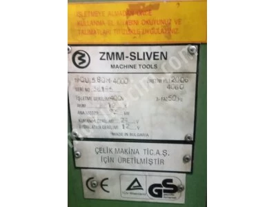 Bulgar Zmm Torna Cap 580 Mm / Boy 4000Mm