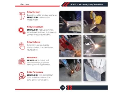 1,5 Kw Fiber Lazer Kaynak Makinesi + Pas Temizleme Özelliği