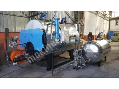2.400 Kg/H Sıvı ve Gaz Yakıtlı 6 Bar Buhar Kazanı