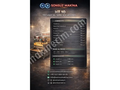 Ht 10 Kuruyemiş Kavurma Fırını