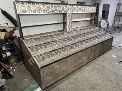 Kuruyemiş Dolabı Çerez Lokum Draje Şekeleme Dolabı Baharatlık Baharat Vitrin