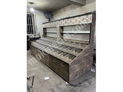 Kuruyemiş Dolabı Çerez Lokum Draje Şekeleme Dolabı Baharatlık Baharat Vitrin