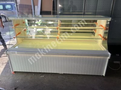 Pastane Ekler Kuru Pasta Yaş Pasta Tatlı Çikolata Meze Vitrin Dolabı
