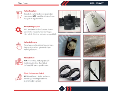 20W Mp5 Fiber Lazer Markalama Makinası - Yerli Malı Belgeli
