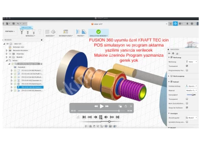 6 Inch Cnc Otomat 32 Lik Torna C-Eksen + Cubuk Sürücü + 3D Sımulator (Plastik Enjeksiyon Makine Takaslı)