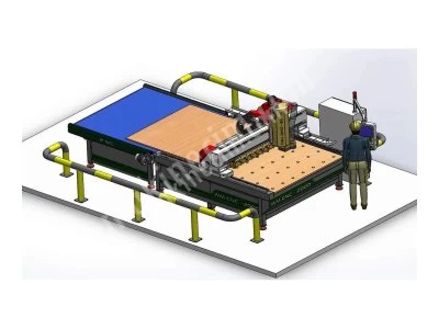 Otomatik Takım Değiştiren Vakumlu Cnc Router Ahşap İşleme Makineleri