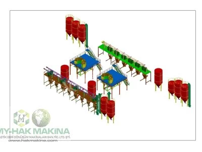 Extruder Plastik Besleme Hattı Dozajlama Sistemleri Otomatik Dozajlama Sistemleri