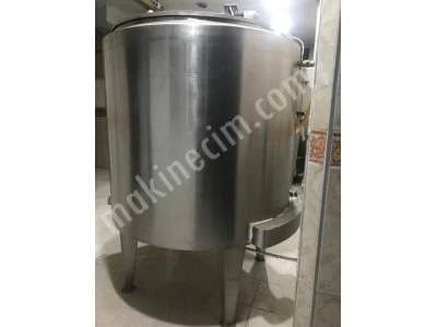 2 Ton Kapasiteli (2034 Kg) Krom Çikolata Stok Tankı - Isıtmalı ve Karıştırıcılı