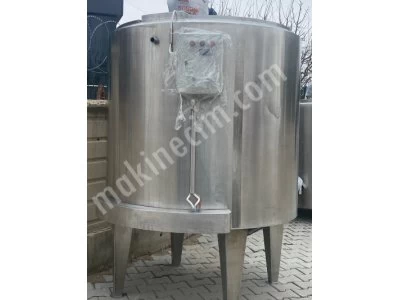 2 Ton Kapasiteli (2034 Kg) Krom Çikolata Stok Tankı - Isıtmalı ve Karıştırıcılı