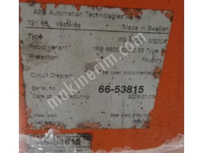 Abb Robot Irb 6600-225/2.55 2006 Model