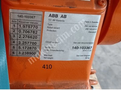Abb Robot Irb 140 M2004 2014 Model