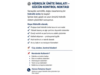 Hidrolik Ünite İmalatı Konya