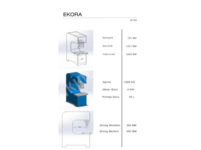 Hidrolik C Pres / Özkrom Ekora-30 / 30 Ton