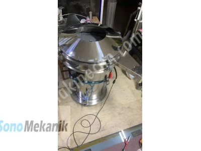Satılık 80 Cm Ultrasonik ve Vibrasyonlu Sıvı Ürün ve Kuru Toz Eleme Makinası (Paslanmaz Elek)