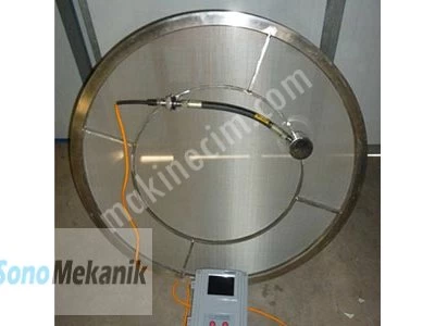 Satılık 80 Cm Ultrasonik ve Vibrasyonlu Sıvı Ürün ve Kuru Toz Eleme Makinası (Paslanmaz Elek)