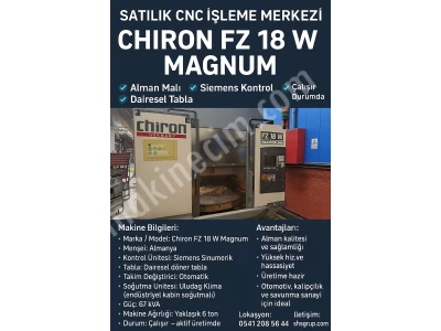 Shs Endüstriyel'den Chiron İşleme Merkezi Uygun Fiyat