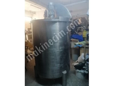 1000 Litre Kapasiteli 316 L Kalite Paslanmaz Çelik Motorlu Karıştırıcılı Kazan