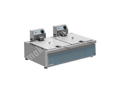 Mini Fritöz Çiftli Elektrikli (Mını Electrıal Double Freyer) 8+8 Lt