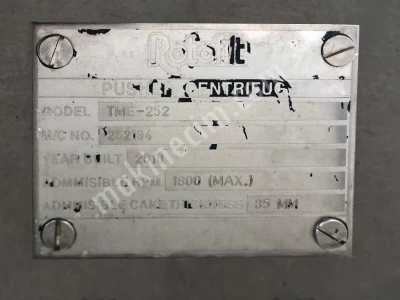 E-106 Tme 252 Rotofilt Pusher Centrifuge - Second Hand