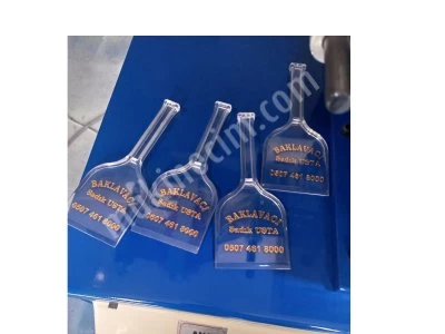 Plastik Spatula Üzerine Yaldız Varak Baskı Makinesi Marka Transfer Makinesi