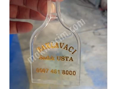 Plastik Spatula Üzerine Yaldız Varak Baskı Makinesi Marka Transfer Makinesi
