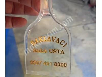 Plastik Spatula Yaldız Marka Transfer Klişe Makinesi