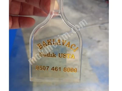 Plastik Spatula Yaldız Marka Transfer Klişe Makinesi