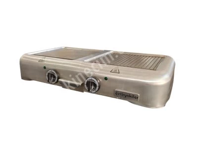 Öztiryakiler Elektrikli ( Izgara) Grill Plate, Çiftli, 1/2 Oluklu, 75X40 Cm, Ocge 4075 1/2 N