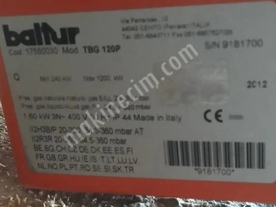 Baltur Doğalgaz Brülörü (2 Adet)