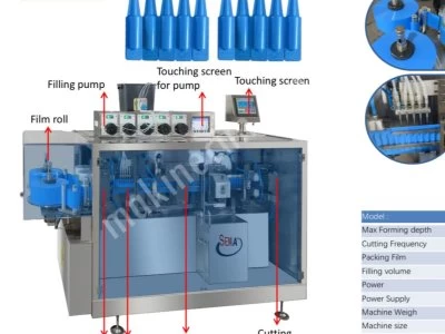 Yüksek Kaliteli Otomatik 0,3Ml / İ200Ml Sıvı Plastik Ampul Paketleme Makinası