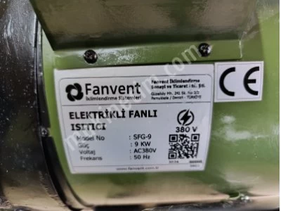 Çok Amaçlı 9 Kw Hava Üflemeli Kurutma Fırını