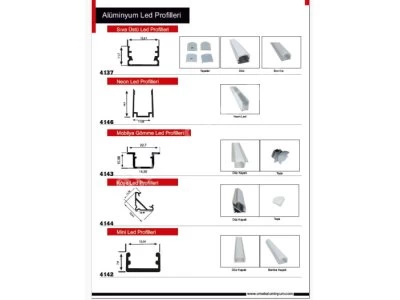 Sıva Altı Led Profil Seçenekleri