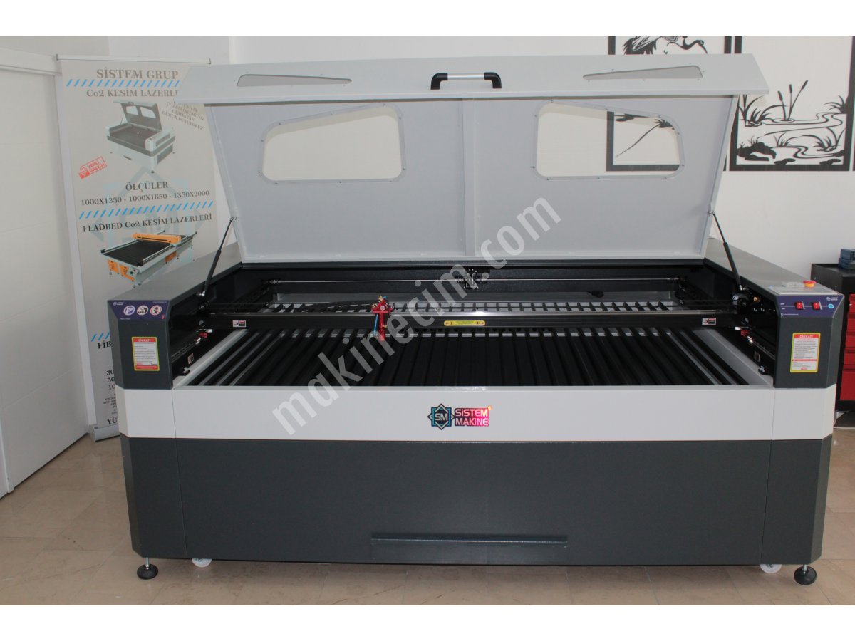 かつみページ Pleksi Ve Akrilik Kesim Lazer 1350X2000 300Watt Çift Kafa - Satılık