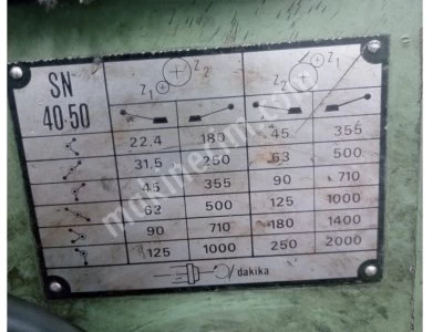 Tezsan Sn 50C 2 Metre Üniversal Torna Tezgahı 1991 Model