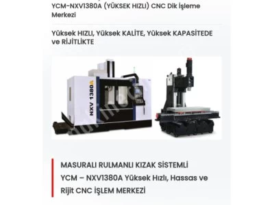Tayvan Ycm Supermax Nxv1380A 2017 Model Cnc Dik İşlem Merkezi Makina