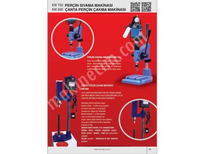 Elektrikli Pres Km 750 Ile Hassas Delik Delme